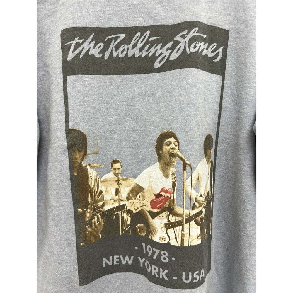 Rolling Stones crew neck sweatshirt Lond Sleeve Print Blue PS pullover A000886 - Picture 2 of 7